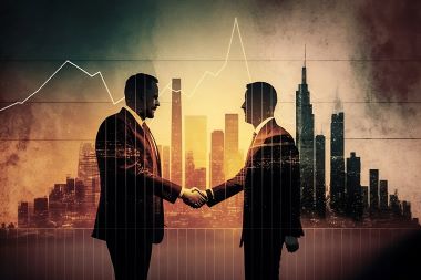 男人、握手 男人、握手